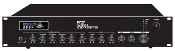 OEM 500W 100V PA System Amplifier Dengan ECHO Mixer Amp Overload Protection