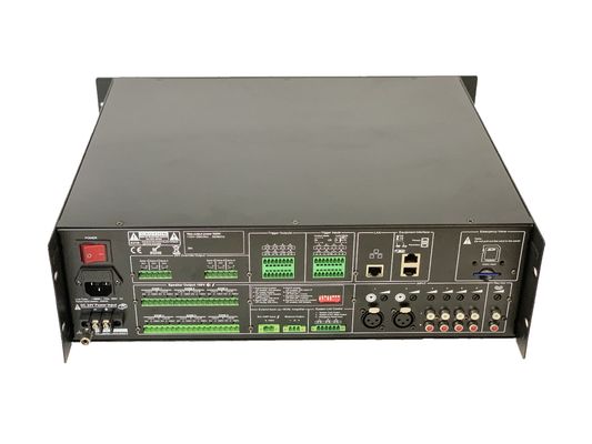 500W 6 Zona EVAC Pengontrol Alarm Suara Penguat Sistem PAVA Logam