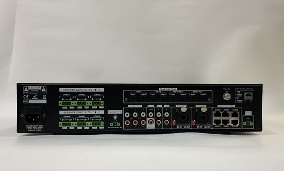 6*120W Audio Matrix Amplifier 6 Saluran Sistem Pa Mengatur Rasio 70dB S/N