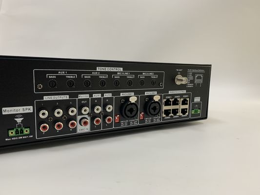 6*120W Audio Matrix Amplifier 6 Saluran Sistem Pa Mengatur Rasio 70dB S/N
