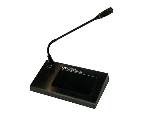 FTD DC 24V IP Jaringan Sistem PA Layar Sentuh LCD 7in Mikrofon Berbasis IP Jarak Jauh