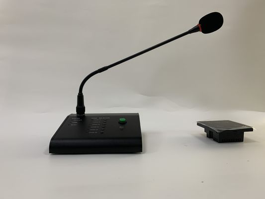 6 Zona Sistem Mikrofon Paging Panggilan Gooseneck Jarak Jauh Untuk Amplifier Matriks Audio