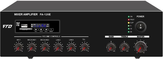Profesional PA Mixer Amp 60W Audio Amplifier Tahan Suhu Tinggi