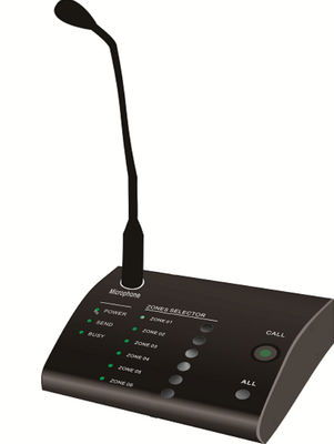 RS485 600m PA System Amplifier Remote 6 Zona Mikrofon Hingga 8 Unit