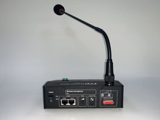 RS485 600m PA System Amplifier Remote 6 Zona Mikrofon Hingga 8 Unit