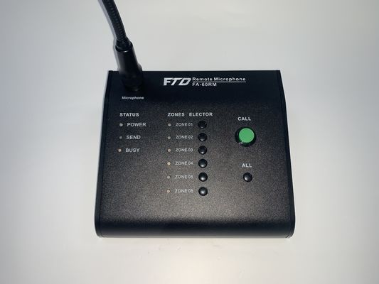 RS485 600m PA System Amplifier Remote 6 Zona Mikrofon Hingga 8 Unit
