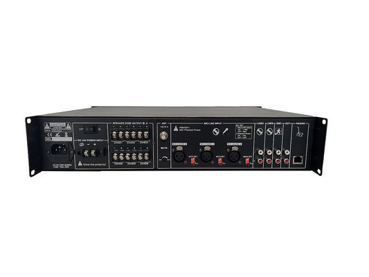 6 Zona 350W PA Sistem Amplifier Mixer Amp Mendukung 8 Stasiun Panggilan Jarak Jauh