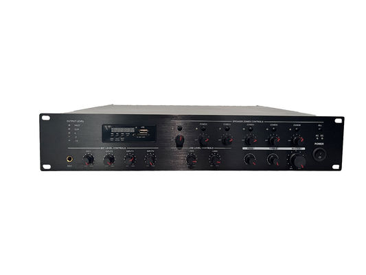 6 Zona 350W PA Sistem Amplifier Mixer Amp Mendukung 8 Stasiun Panggilan Jarak Jauh