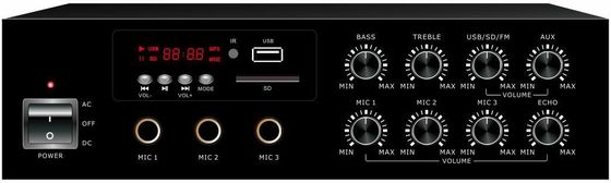 DC12V 60W PA Sistem Mixer Amplifier ECHO Portabel Untuk Ruang Kelas