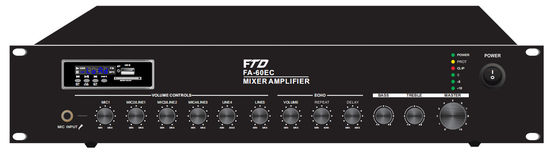 Penguat Sistem Speech PA 24VDC 60W Stereo Amplifier Tahan Lama