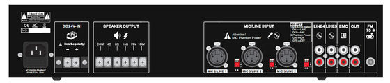 Penguat Sistem Speech PA 24VDC 60W Stereo Amplifier Tahan Lama