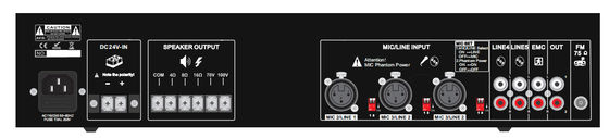 19in Rack Mount PA System Amplifier Penguat Daya 350W Untuk Sekolah