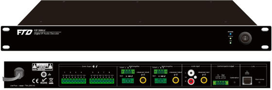 1U Tinggi 8 Zona IP Jaringan Audio Adapter AC230V IGMP ARP ICMP Protocol