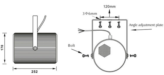 ODM Musik Latar Belakang Dual Speaker PA Proyeksi Speaker Wall Mount Adjustable