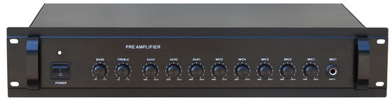 AC220V 240V Sistem Alamat Publik Audio Pre Amplifier Peralatan Pemrosesan Sinyal