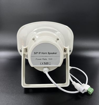IP66 Outdoor SIP Horn Speaker 30W POE Kabinet ABS Bertenaga