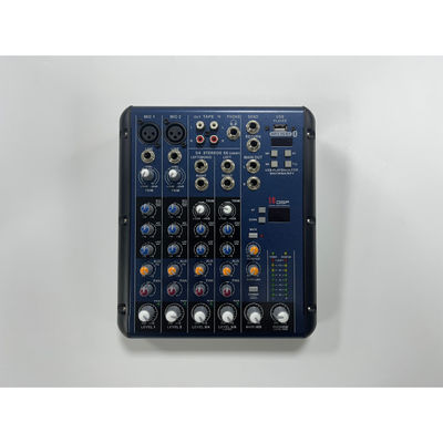 Penguat Audio Profesional RoHS 6 Konsol Pencampur Saluran Dengan Mp3