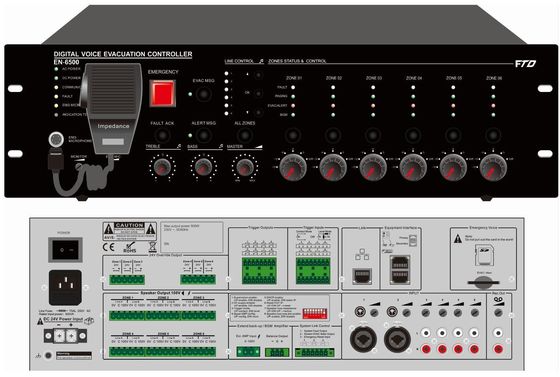 Sistem Evakuasi Suara 500w 6 Zone Evac Controller Sistem Evakuasi Suara Digital