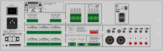 En54-16 Sistem Evakuasi Suara Sistem Alarm Kebakaran Nirkabel 6 Zone 500w Evac Router