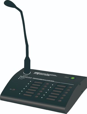 Produk Sistem Alarm 12 Zona Paging Mikrofon Sistem Evakuasi Suara Digital