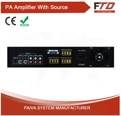 Sistem Alamat Publik Set Lengkap 6 Zona 120w Amplifier Audio Dengan MP3 &amp; FM