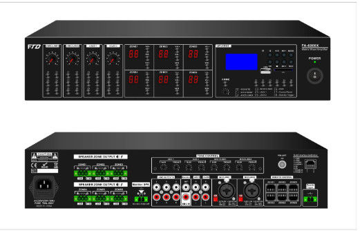 amplifier dan speaker power mixer dengan matrix amplifier