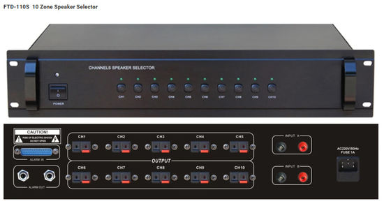 Sistem alamat publik 10 Zone Speaker Selector set lengkap