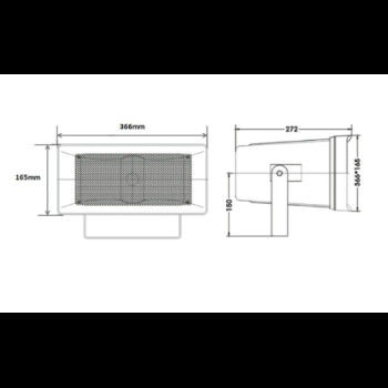 30W pa Speaker Klakson Musik Muat Rumah Luar Ruangan a-8 sistem speaker dalam ruangan